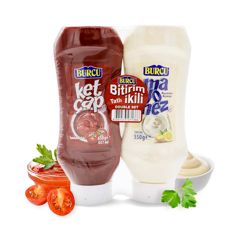 Confezione di ketchup (650g)+maionese (550g) Burcu