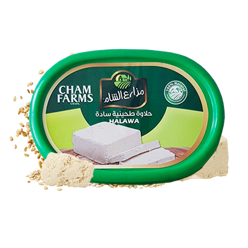 حلاوة طحينية سادة 350غ مزارع الشام.